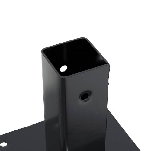 Основи за стълбове квадрат 12 бр прахово боядисана стомана