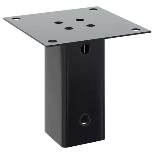 Основи за стълбове квадрат 12 бр прахово боядисана стомана