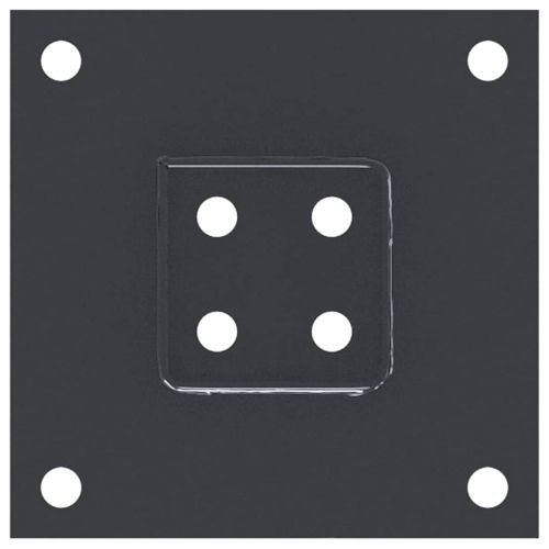 Основи за стълбове квадрат 12 бр прахово боядисана стомана