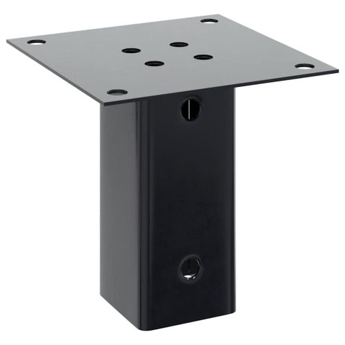 Основи за стълбове квадрат 12 бр прахово боядисана стомана