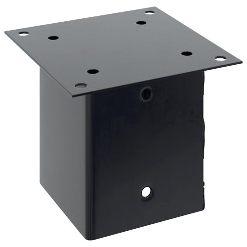 Основи за стълбове квадрат 12 бр прахово боядисана стомана