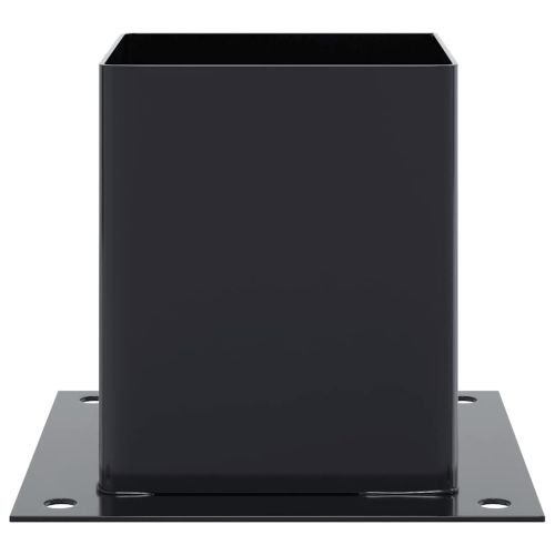 Основи за стълбове квадрат 12 бр прахово боядисана стомана