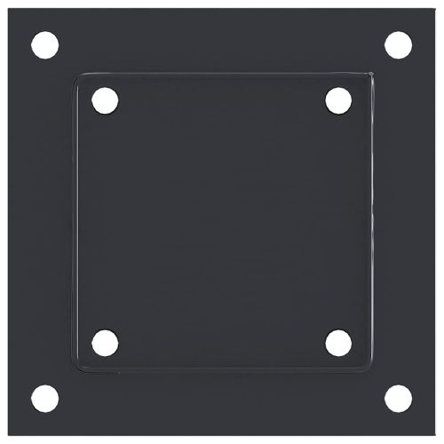 Основи за стълбове квадрат 12 бр прахово боядисана стомана