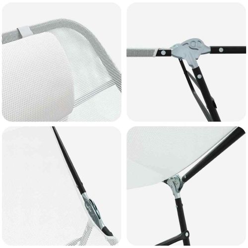 Сгъваем шезлонг 2 pcs Крем 182 x 55 x 85,5 см Textilene