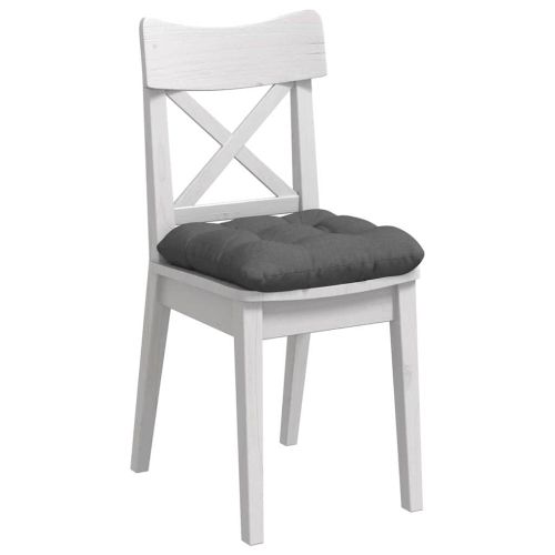 Възглавници за седалки 4 pcs Тъмен сив 45 x 45 x 12 см текстил