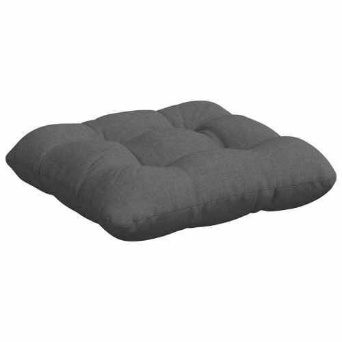 Възглавници за седалки 4 pcs Тъмен сив 45 x 45 x 12 см текстил