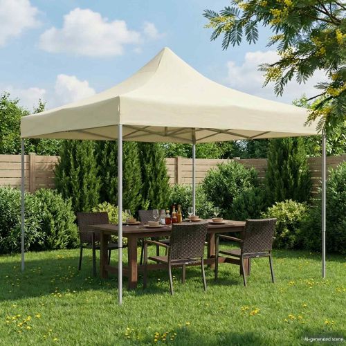Парти шатър Крем 291 x 291 x 315 см Оксфордска тъкан