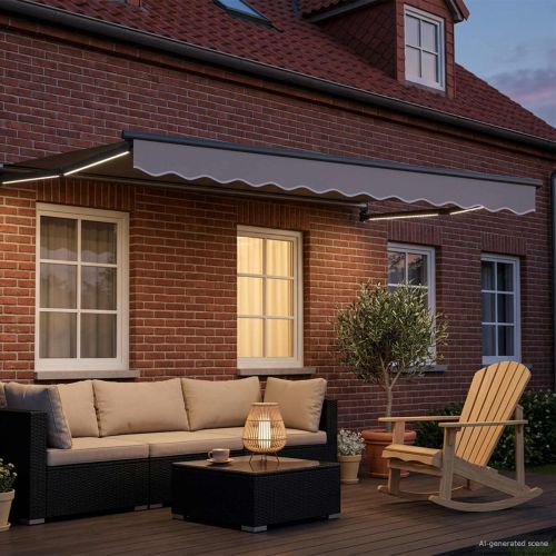 Електрическа разтегателна рамка за сенник Антрацит 3,5 x 2,5 m