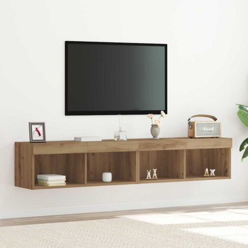 Комплект ТВ шкаф 2 pcs Дъб 80 x 30 x 30 см Инженерно дърво