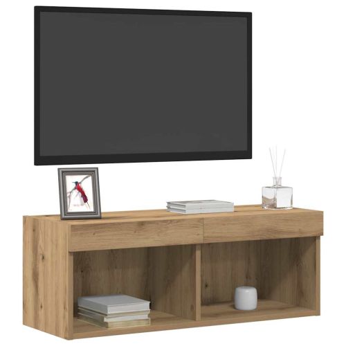 Комплект ТВ шкаф 2 pcs Дъб 80 x 30 x 30 см Инженерно дърво