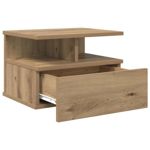 Плаваща нощно шкафче 2 pcs Дъб 40 x 31 x 28 см Инженерно дърво