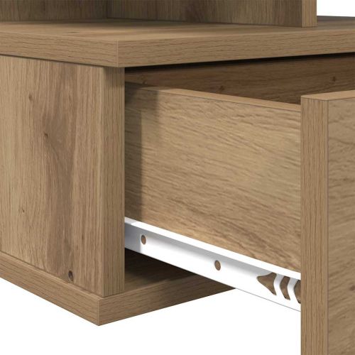 Плаваща нощно шкафче 2 pcs Дъб 40 x 31 x 28 см Инженерно дърво