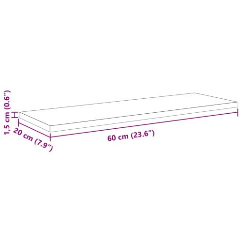 Етажерка Борд 4 pcs Черен 60 x 20 x 1,5 cm Инженерно дърво