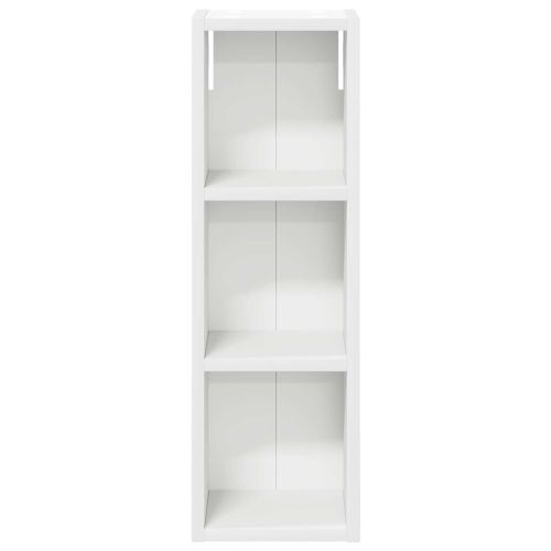 Банен стенен шкаф с рафт със съхранение Бял 20 x 16 x 62,5 см
