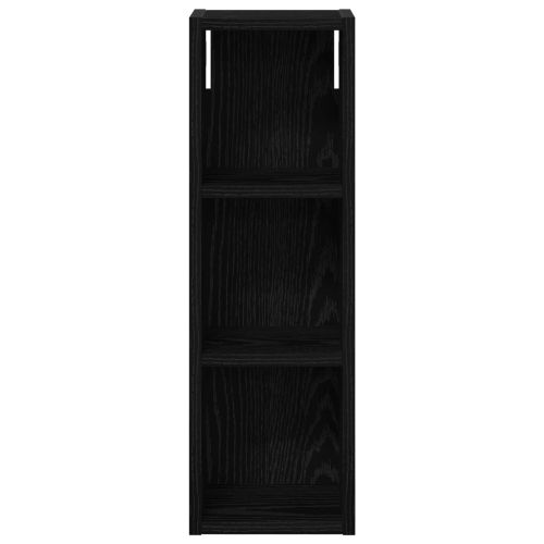 Банен стенен шкаф с рафт Черен Дъб 20 x 16 x 62,5 см