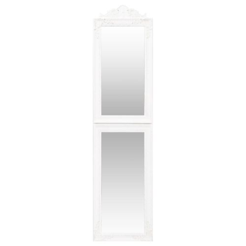 Стоящо огледало, бяло, 50x200 см