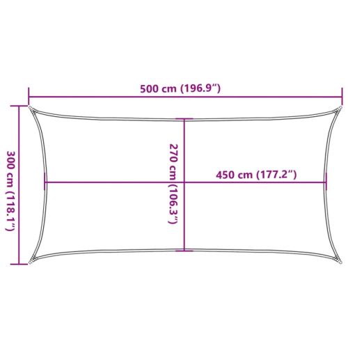 Платно-сенник, 160 г/м², правоъгълно, светлосиво, 3x5 м, HDPE