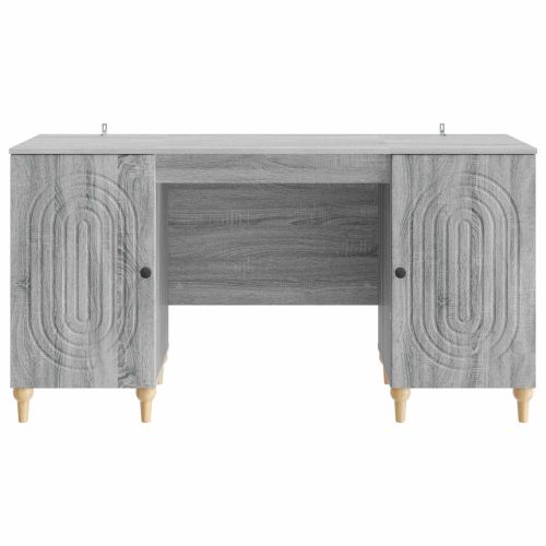 Бюро с рафт Сива сонома 142,5 x 50 x 75 см Инженерна дървесина