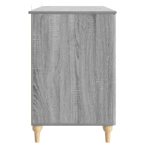 Бюро с рафт Сива сонома 142,5 x 50 x 75 см Инженерна дървесина