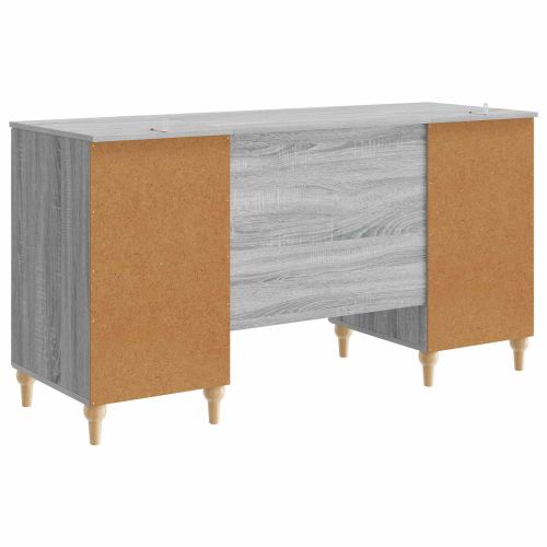 Бюро с рафт Сива сонома 142,5 x 50 x 75 см Инженерна дървесина