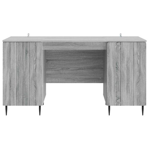Бюро с рафт Сива сонома 142,5 x 50 x 75 см Инженерна дървесина