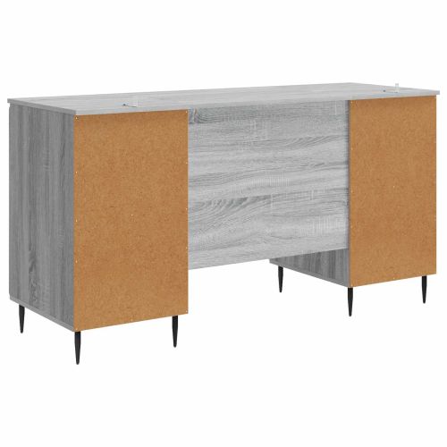 Бюро с рафт Сива сонома 142,5 x 50 x 75 см Инженерна дървесина