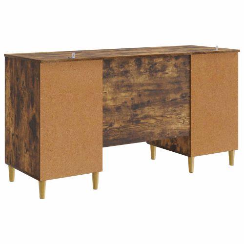 Бюро с рафт Опушен дъб 142,5 x 50 x 75 см Инженерна дървесина