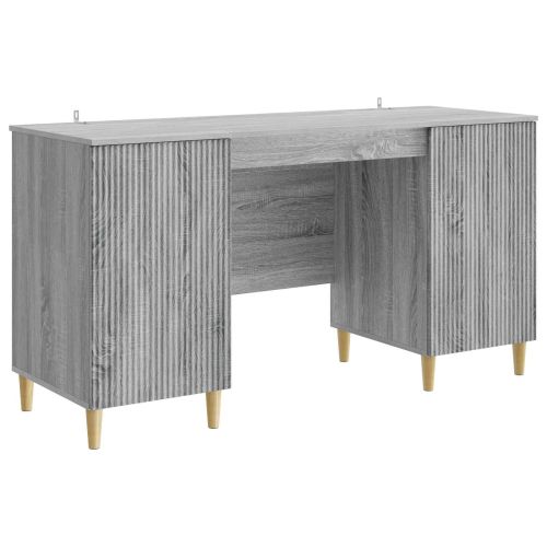 Бюро с рафт Сива сонома 142,5 x 50 x 75 см Инженерна дървесина
