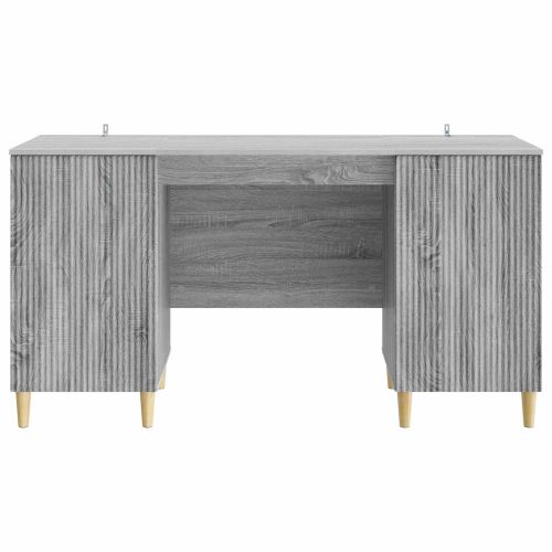Бюро с рафт Сива сонома 142,5 x 50 x 75 см Инженерна дървесина