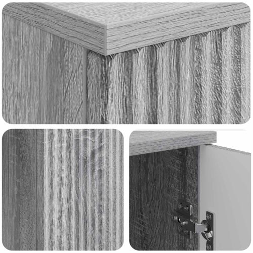 Бюро с рафт Сива сонома 142,5 x 50 x 75 см Инженерна дървесина