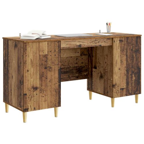 Бюро с рафт Старо дърво 142,5 x 50 x 75 см Инженерна дървесина