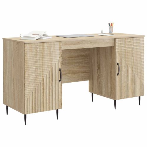 Бюро с рафт Дъб сонома 142,5 x 50 x 75 см Инженерна дървесина