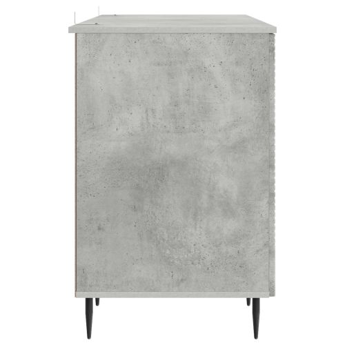 Бюро с рафт Бетонно сиво 142,5 x 50 x 75 см Инженерна дървесина