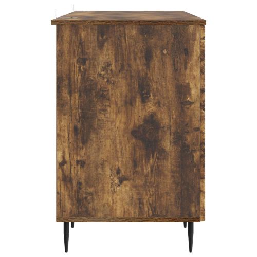 Бюро с рафт Опушен дъб 142,5 x 50 x 75 см Инженерна дървесина