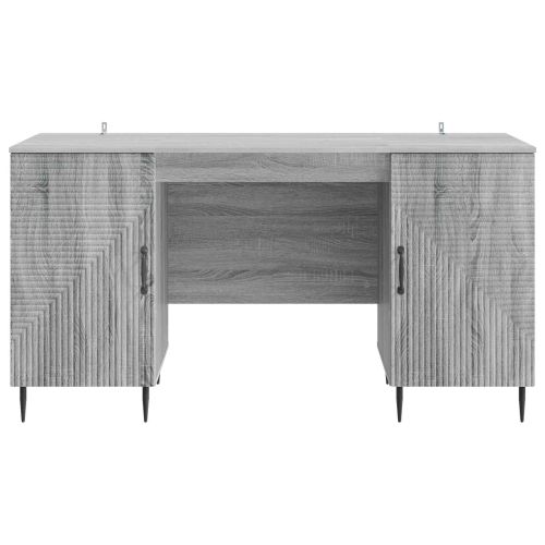 Бюро с рафт Сива сонома 142,5 x 50 x 75 см Инженерна дървесина