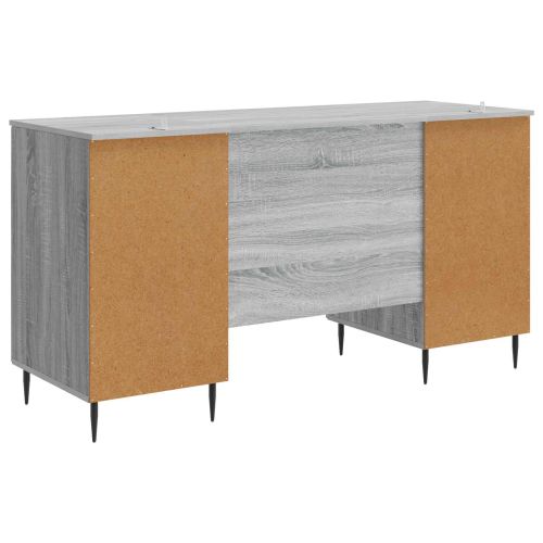 Бюро с рафт Сива сонома 142,5 x 50 x 75 см Инженерна дървесина