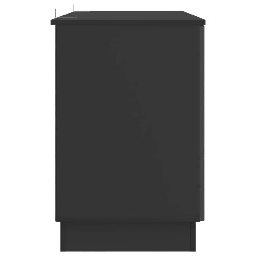 Бюро с рафт Черно 142,5 x 50 x 75 см Инженерна дървесина