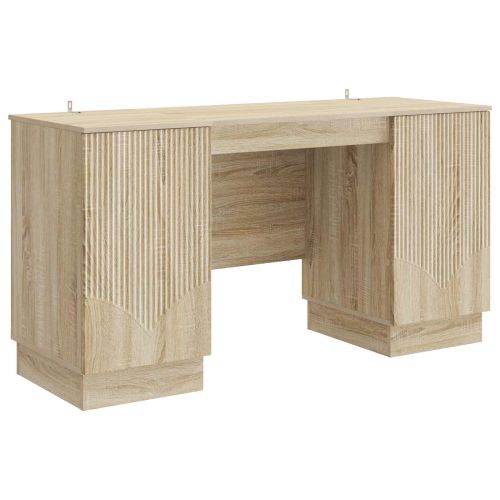 Бюро с рафт Дъб сонома 142,5 x 50 x 75 см Инженерна дървесина