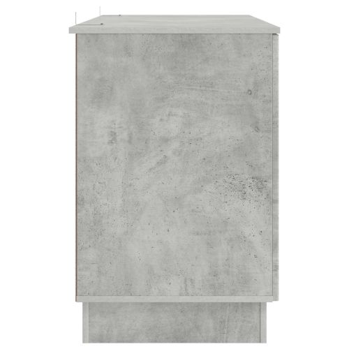 Бюро с рафт Бетонно сиво 142,5 x 50 x 75 см Инженерна дървесина