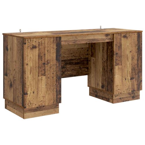 Бюро с рафт Старо дърво 142,5 x 50 x 75 см Инженерна дървесина
