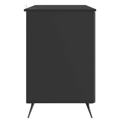 Бюро с рафт Черно 142,5 x 50 x 75 см Инженерна дървесина