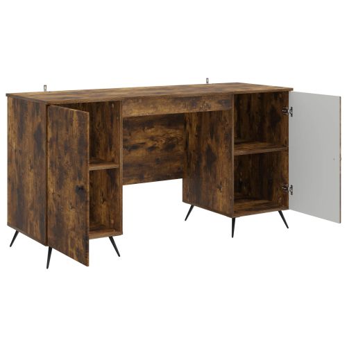 Бюро с рафт Опушен дъб 142,5 x 50 x 75 см Инженерна дървесина