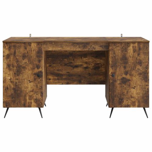 Бюро с рафт Опушен дъб 142,5 x 50 x 75 см Инженерна дървесина