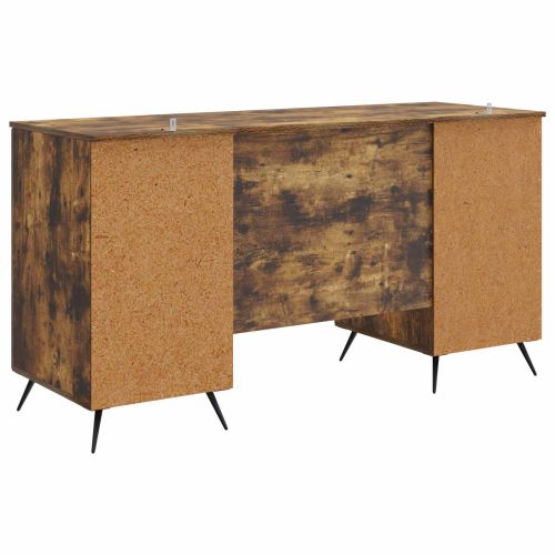 Бюро с рафт Опушен дъб 142,5 x 50 x 75 см Инженерна дървесина