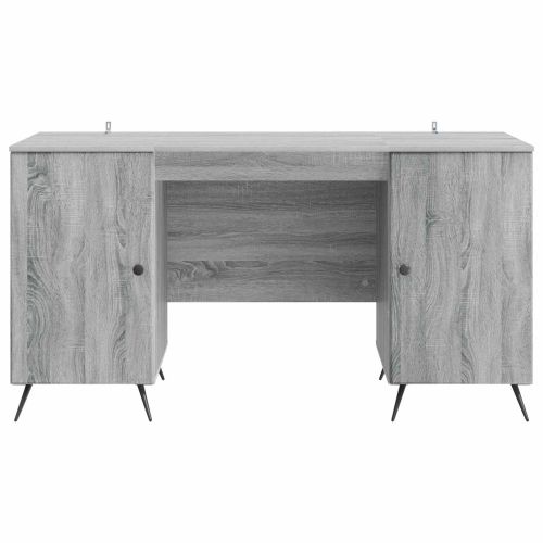 Бюро с рафт Сива сонома 142,5 x 50 x 75 см Инженерна дървесина