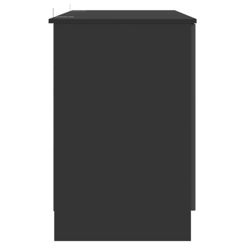 Бюро с рафт Черно 142,5 x 50 x 75 см Инженерна дървесина