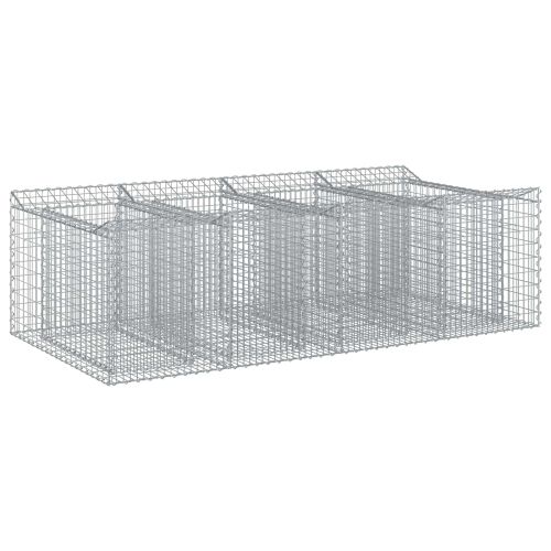 Габиона повдигнато легло 2 pcs Сребристо