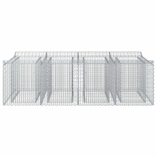 Габиона повдигнато легло 2 pcs Сребристо