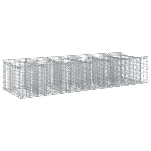 Габиона повдигнато легло 2 pcs Сребристо