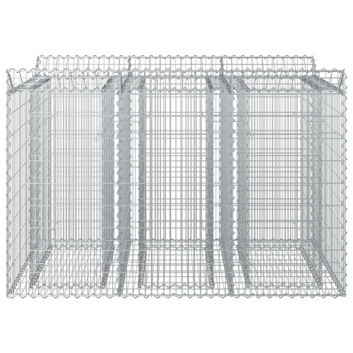 Габиона повдигнато легло 2 pcs Сребристо